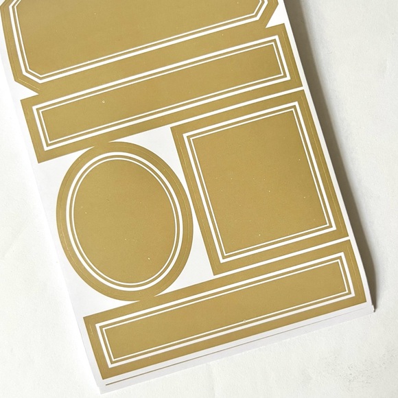 🏷️ 40 brown antique style sticker sheet labels various shapes & sizes - Picture 9 of 10